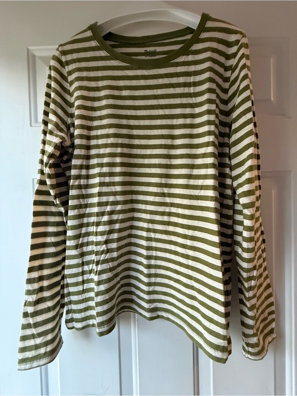 NWT Madewell striped whisper cotton long sleeve tee size Medium
